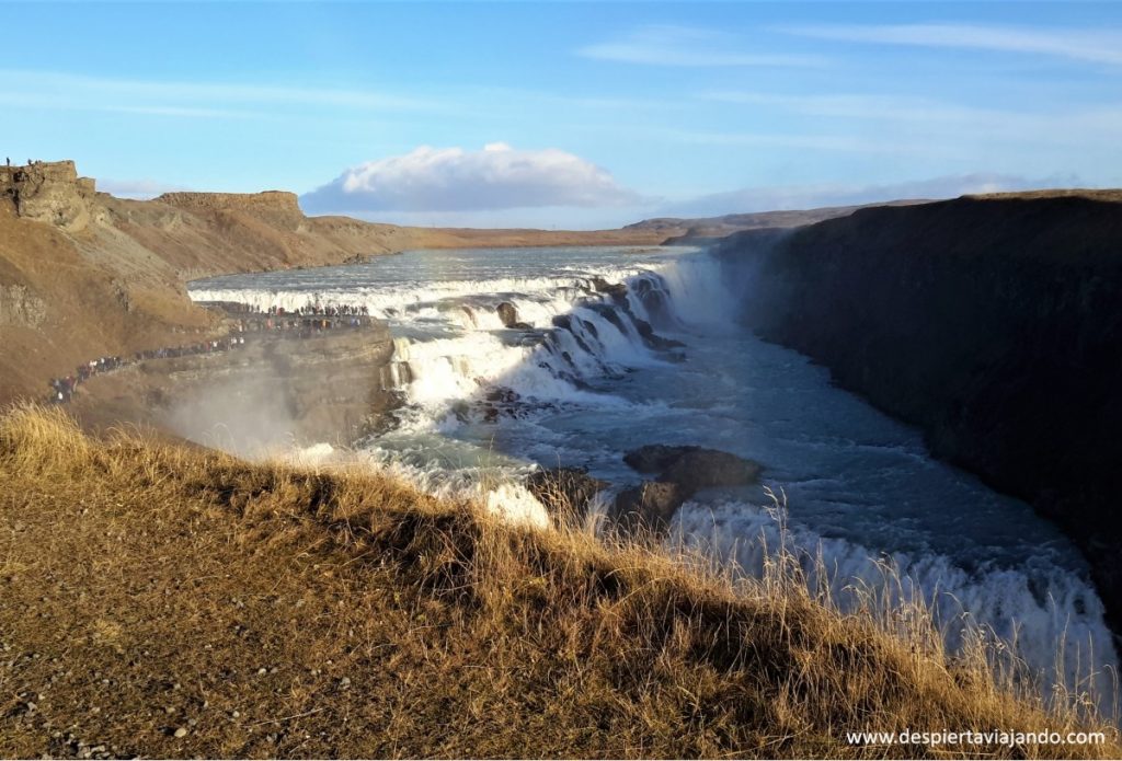 La gran cascada Gullfoss